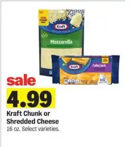 Meijer Kraft Chunk or Shredded Cheese offer