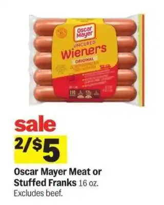 Meijer Oscar Mayer Meat or Stuffed Franks offer