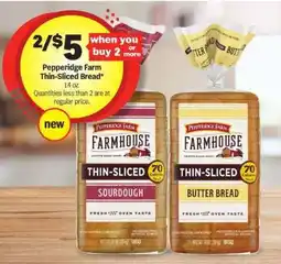 Meijer Pepperidge Farm Thin-Sliced Bread offer