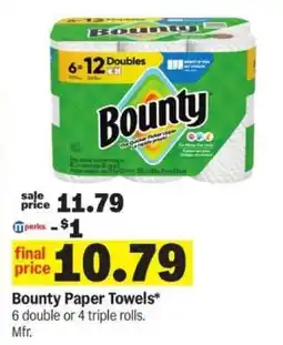 Meijer Bounty Paper Towels offer