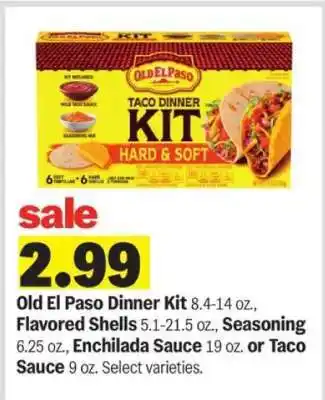 Meijer Old El Paso Dinner Kit offer