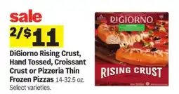 Meijer DiGiorno Rising Crust, Hand Tossed, Croissant Crust or Pizzeria Thin Frozen Pizzas offer