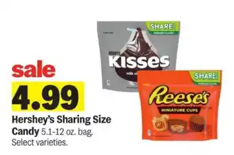 Meijer Hershey's Sharing Size Candy offer