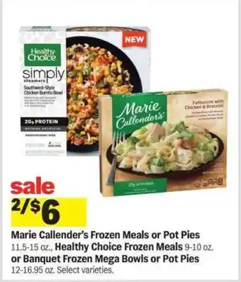 Meijer Marie Callender’s Frozen Meals or Pot Pies offer