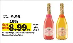 Meijer Cook's Mango Mimosa or Strawberry Mimosa Sparkling Wine offer