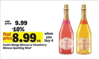 Meijer Cook's Mango Mimosa or Strawberry Mimosa Sparkling Wine offer