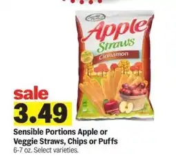 Meijer Sensible Portions Apple or Veggie Straws, Chips or Puffs offer