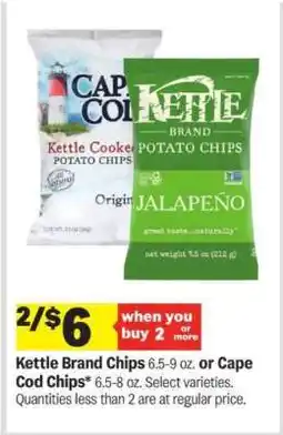 Meijer Kettle Brand Chips or Cape Cod Chips offer