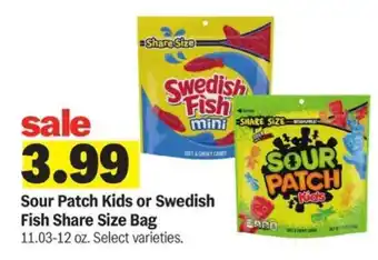 Meijer Sour Patch Kids or Swedish Fish Share Size Bag offer