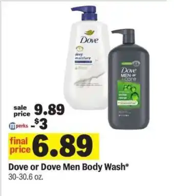 Meijer Dove or Dove Men Body Wash offer