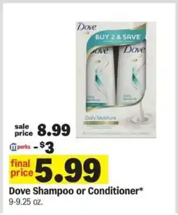 Meijer Dove Shampoo or Conditioner offer