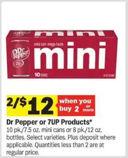Meijer Dr Pepper or 7UP Products offer