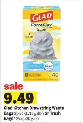 Meijer Glad Kitchen Drawstring Waste Bags offer