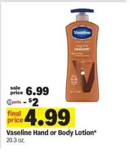 Meijer Vaseline Hand or Body Lotion offer