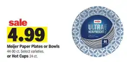 Meijer Meijer Paper Plates or Bowls offer