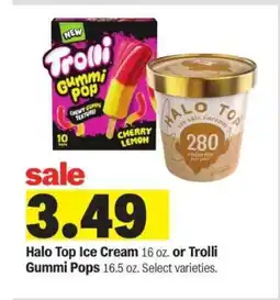 Meijer Halo Top Ice Cream or Trolli Gummi Pops offer
