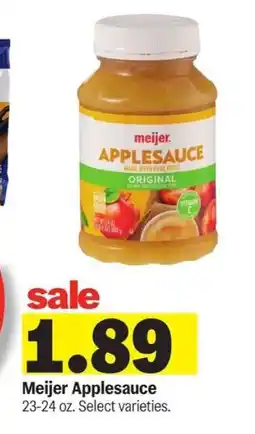 Meijer Meijer Applesauce offer
