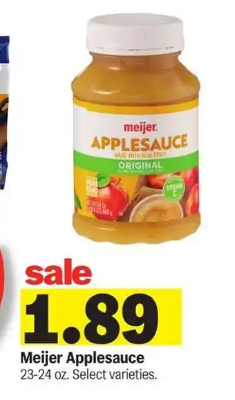 Meijer Meijer Applesauce offer