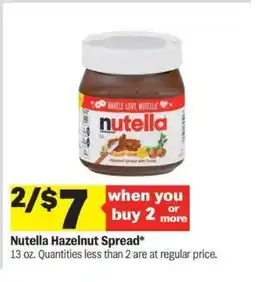 Meijer Nutella Hazelnut Spread offer