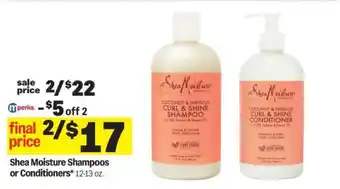 Meijer Shea Moisture Shampoos or Conditioners offer
