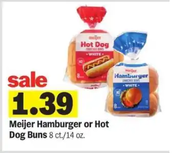 Meijer Meijer Hamburger or Hot Dog Buns offer
