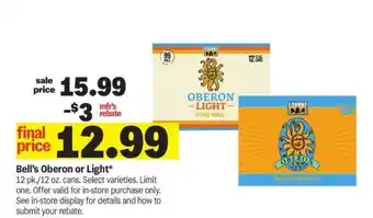 Meijer Bell's Oberon or Light offer