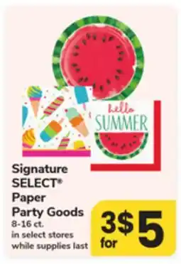 ACME Signature SELECT Paper Party Goods offer