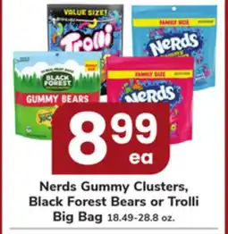 ACME Nerds Gummy Clusters, Black Forest Bears or Trolli Big Bag offer