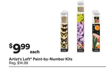 Michaels Artist's Loft Paint-by-Number Kits offer