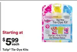 Michaels Tulip Tie-Dye Kits offer