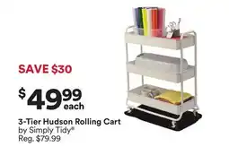 Michaels 3-Tier Hudson Rolling Cart by Simply Tidy offer