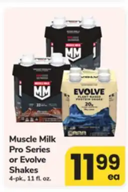 ACME Muscle Milk Pro Series or Evolve Shakes offer