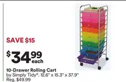 Michaels 10-Drawer Rolling Cart by Simply Tidy offer