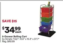 Michaels 5-Drawer Rolling Cart offer