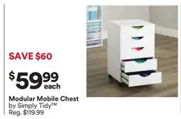 Michaels Modular Mobile Chest by Simply Tidy offer
