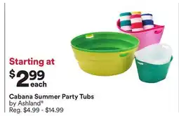 Michaels Cabana Summer Party Tubs by Ashland offer