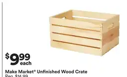 Michaels Make Market Unfinished Wood Crate offer