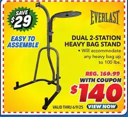 Big 5 Everlast Dual 2-Station Heavy Bag Stand offer