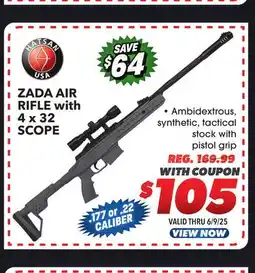 Big 5 Hatsan Zada Air Rifle with 4x32 Scope offer