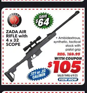 Big 5 Hatsan Zada Air Rifle with 4x32 Scope offer