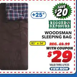 Big 5 Rugged Exposure Woodsman +25° Sleeping Bag offer