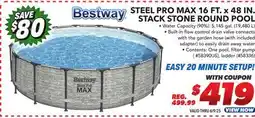 Big 5 Bestway Steel Pro MAX 16' x 48 Round Above Ground Pool Set offer