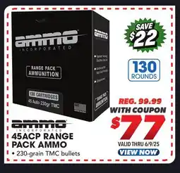 Big 5 Ammo, Inc. 45ACP Range Pack Ammunition offer