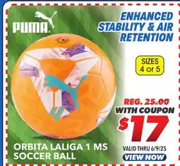 Big 5 Puma Orbita LaLiga 1 MS Soccer Ball offer