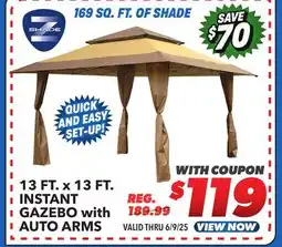 Big 5 Z-Shade 13' x 13' Instant Gazebo with Auto Arms offer