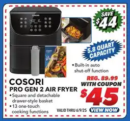 Big 5 Cosori Pro Gen 2 Air Fryer 5.8 Quart offer