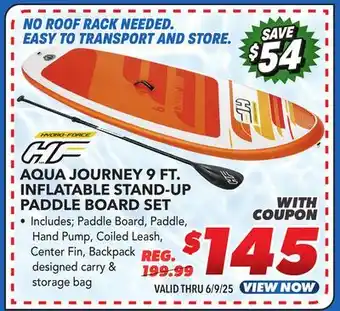 Big 5 Hydro-Force Aqua Journey 9' Inflatable Stand-Up Paddle Board Set offer