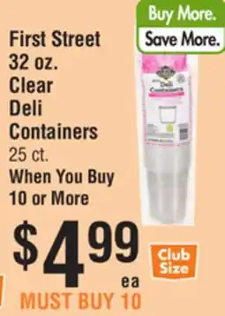 Smart & Final First Street, Clear Deli Containers offer