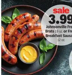 Meijer Johnsonville Fresh Brats 19 oz. or Fresh Breakfast Sausage 12 oz offer