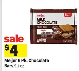 Meijer Meijer 6 Pk. Chocolate Bars offer